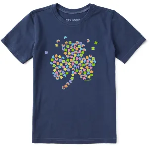 Kids Charmed Clover Short Sleeve Crusher Tee Life is Good