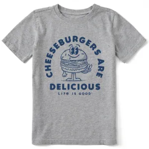 Kids Cheeseburgers are Delicious Short Sleeve Crusher Tee Life is Good