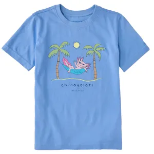Kids Chillaxolotl Short Sleeve Crusher Tee Life is Good