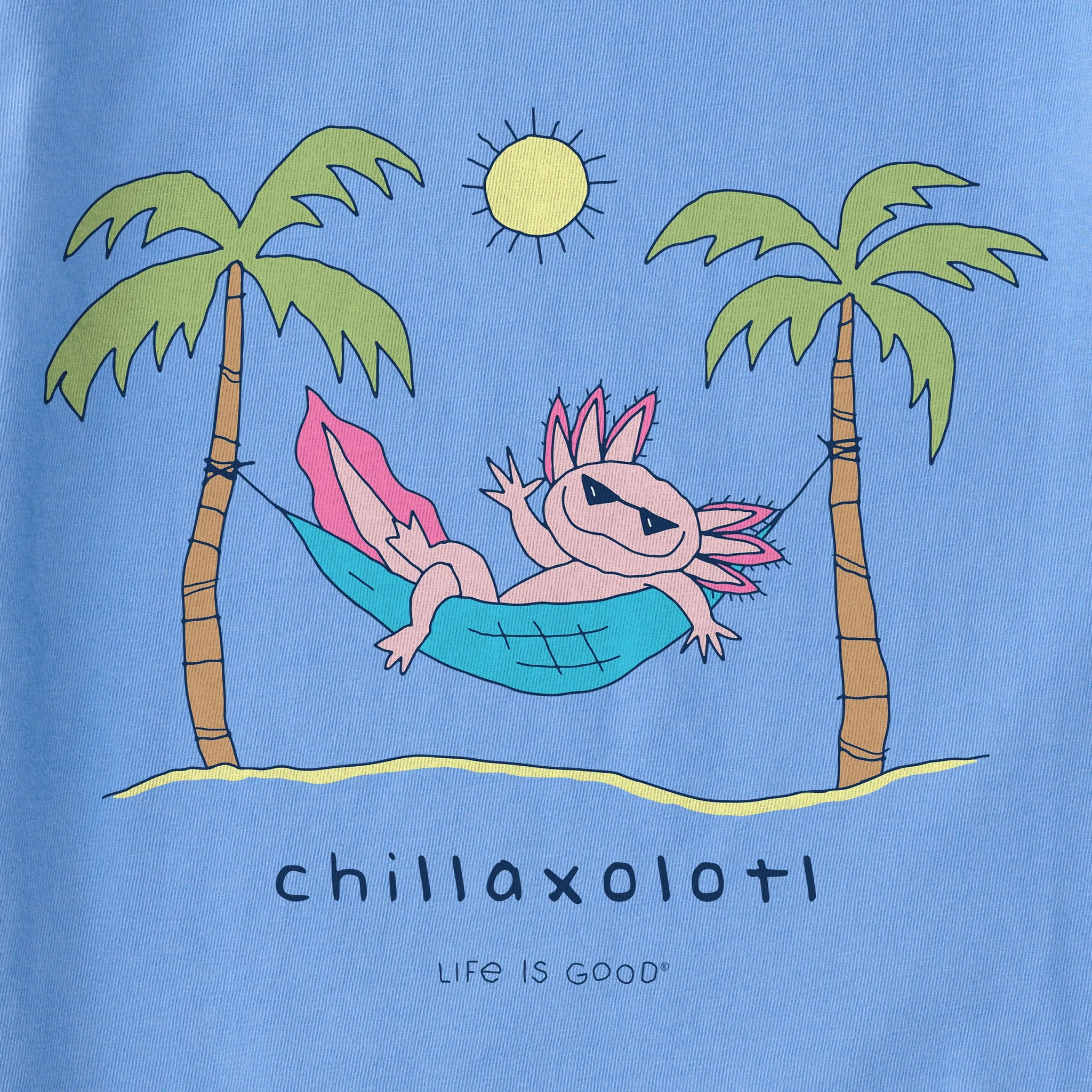 Kids Chillaxolotl Short Sleeve Crusher Tee Life is Good