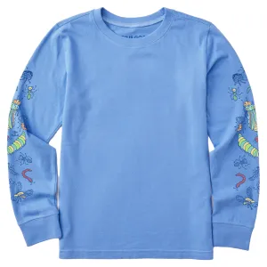 Kids Colorful Bugs Long Sleeve Crusher Tee Life is Good