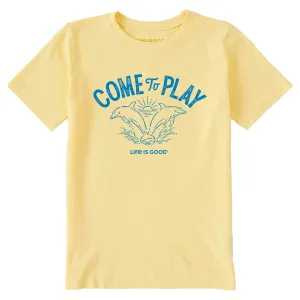 Kids Come to Play Dolphins Short Sleeve Crusher Tee Life is Good