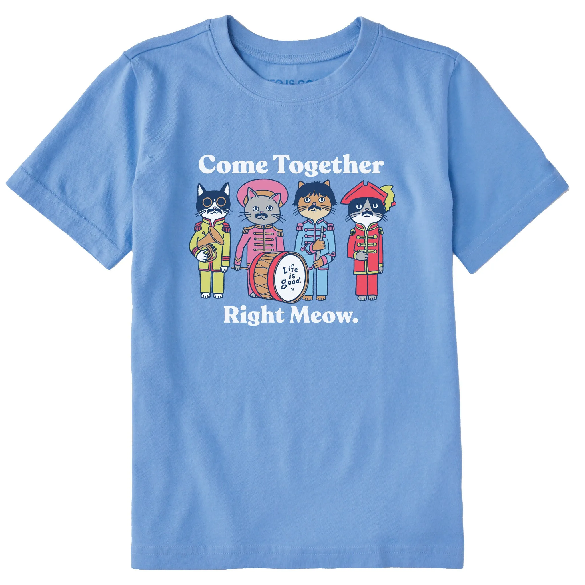 Kids Come Together Right Meow Short Sleeve Crusher Tee Life is Good