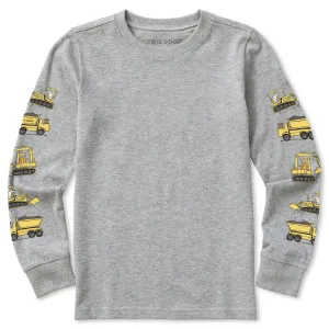 Kids Construction Crew Pals Long Sleeve Crusher Tee Life is Good