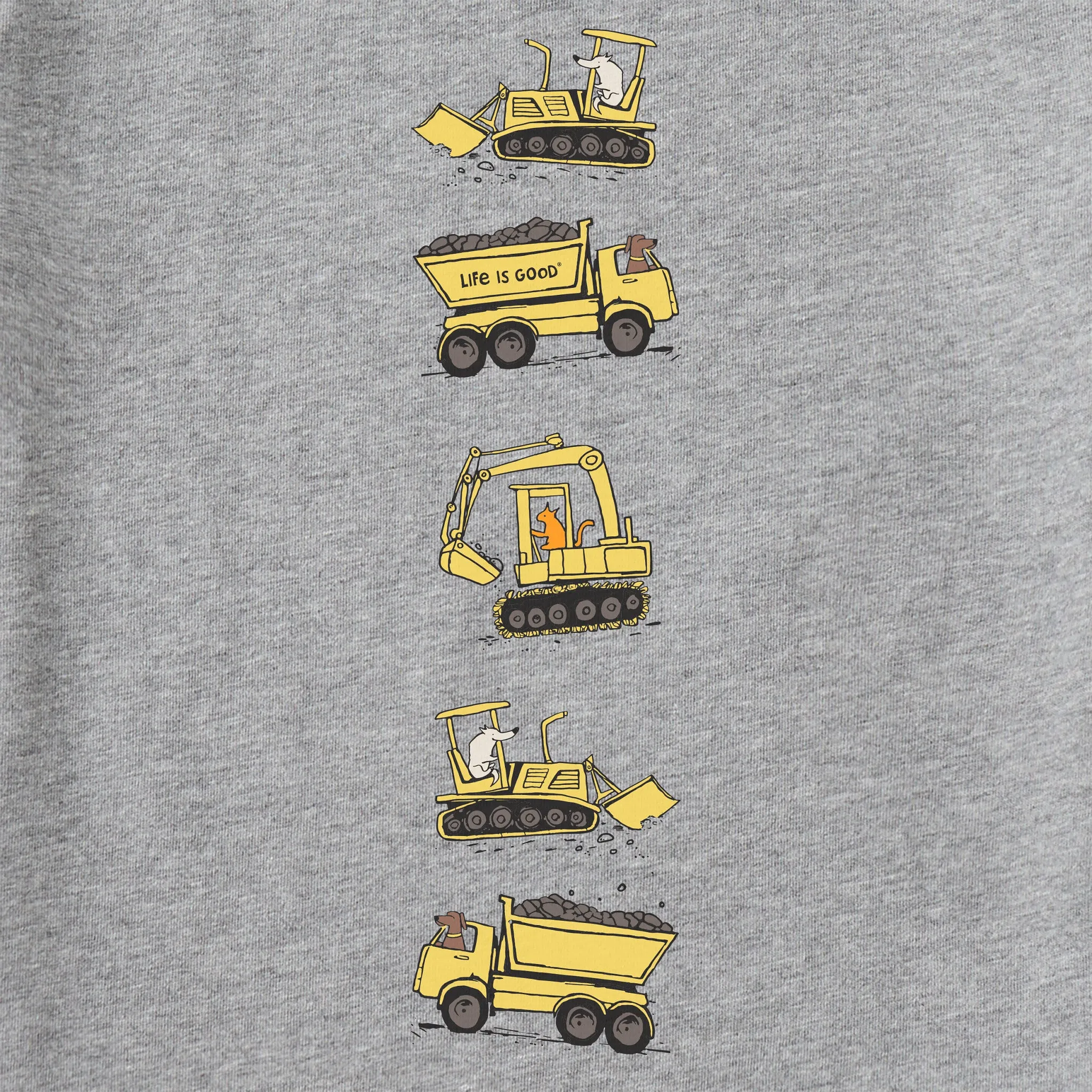 Kids Construction Crew Pals Long Sleeve Crusher Tee Life is Good