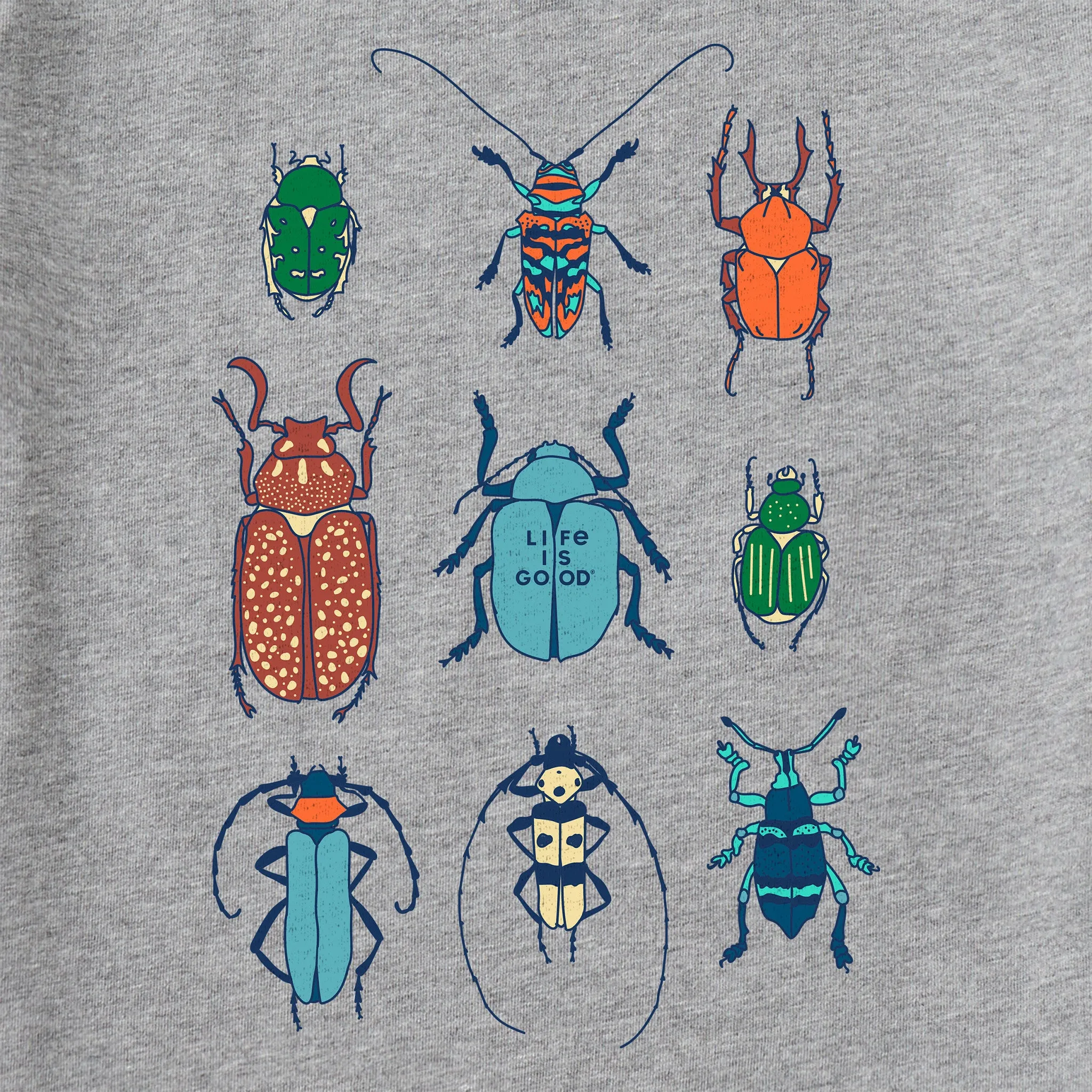 Kids Cool Bug Grid Short Sleeve Crusher Tee Life is Good