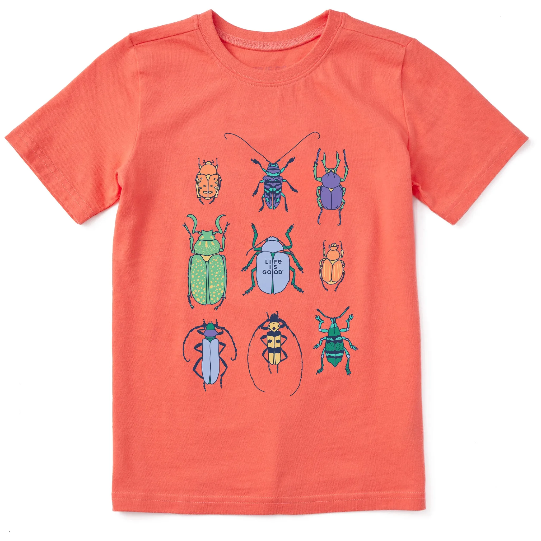 Kids Cool Bug Grid Short Sleeve Crusher Tee Life is Good