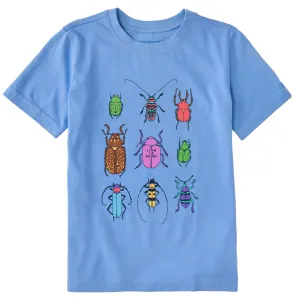 Kids Cool Bug Grid Short Sleeve Crusher Tee Life is Good