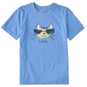 Kids Cool Cat Short Sleeve Crusher Tee Life is Good