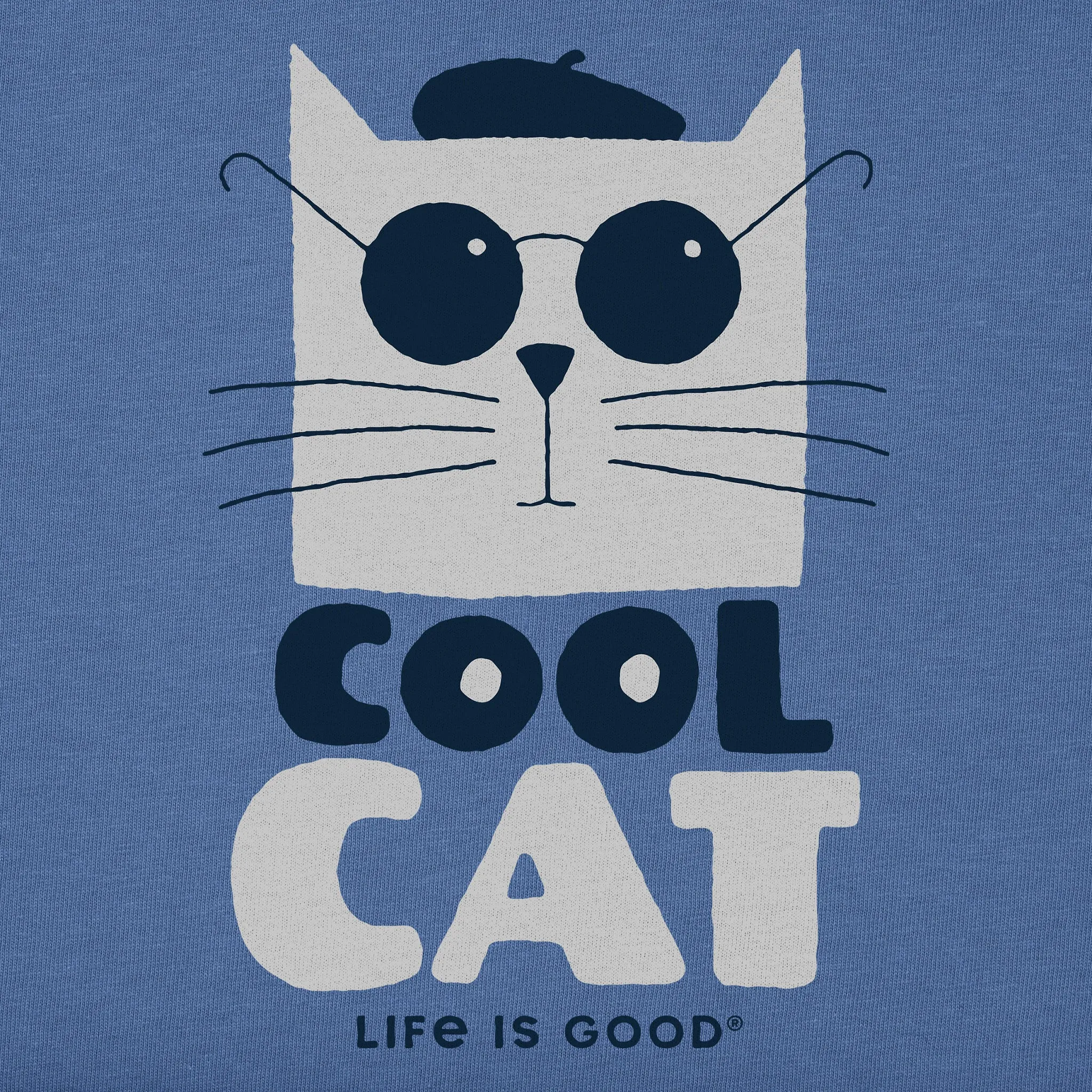 Kids Cool Cat, Sunglasses Short Sleeve Crusher Tee Life is Good