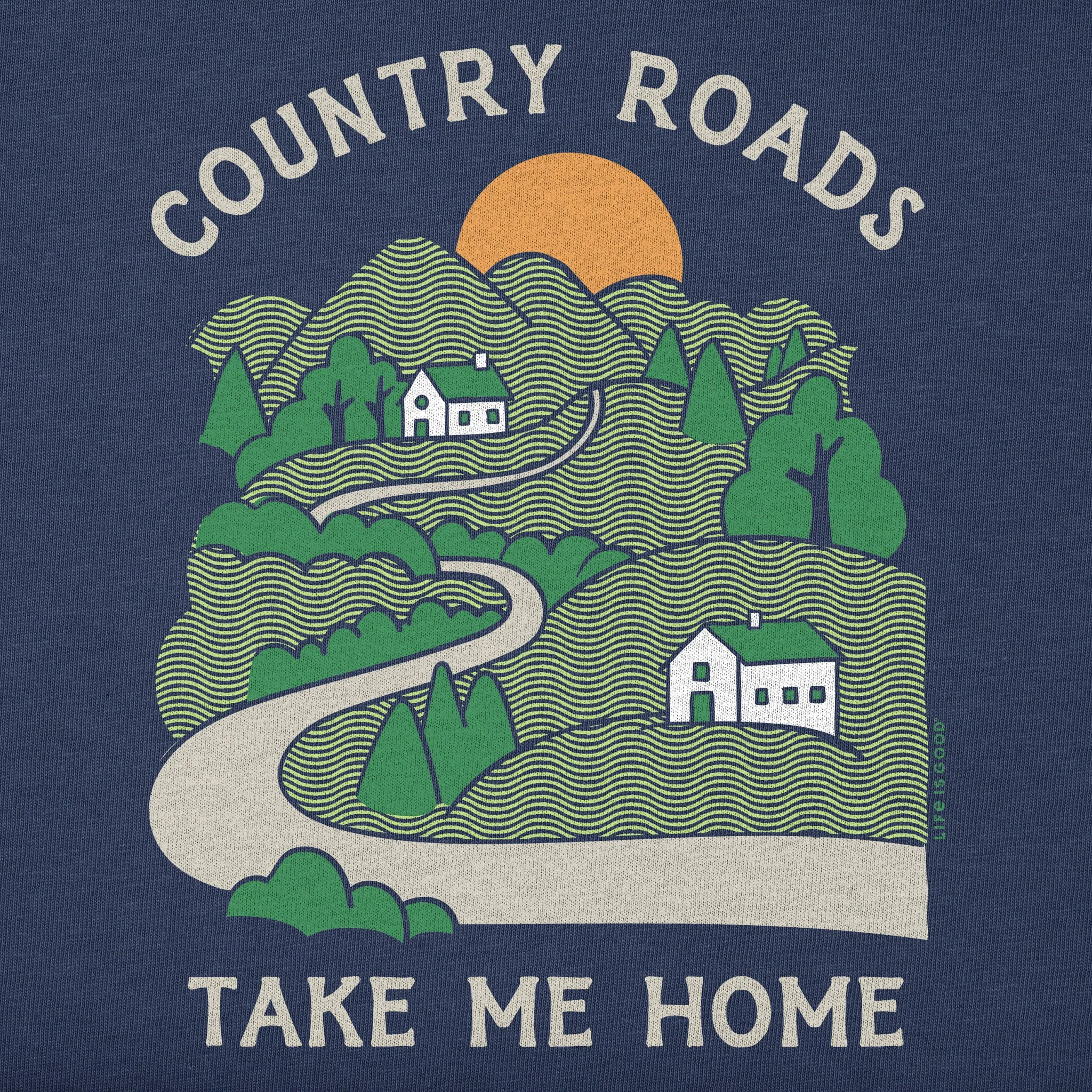 Kids Country Roads Take Me Home Short Sleeve Crusher Tee Life is Good