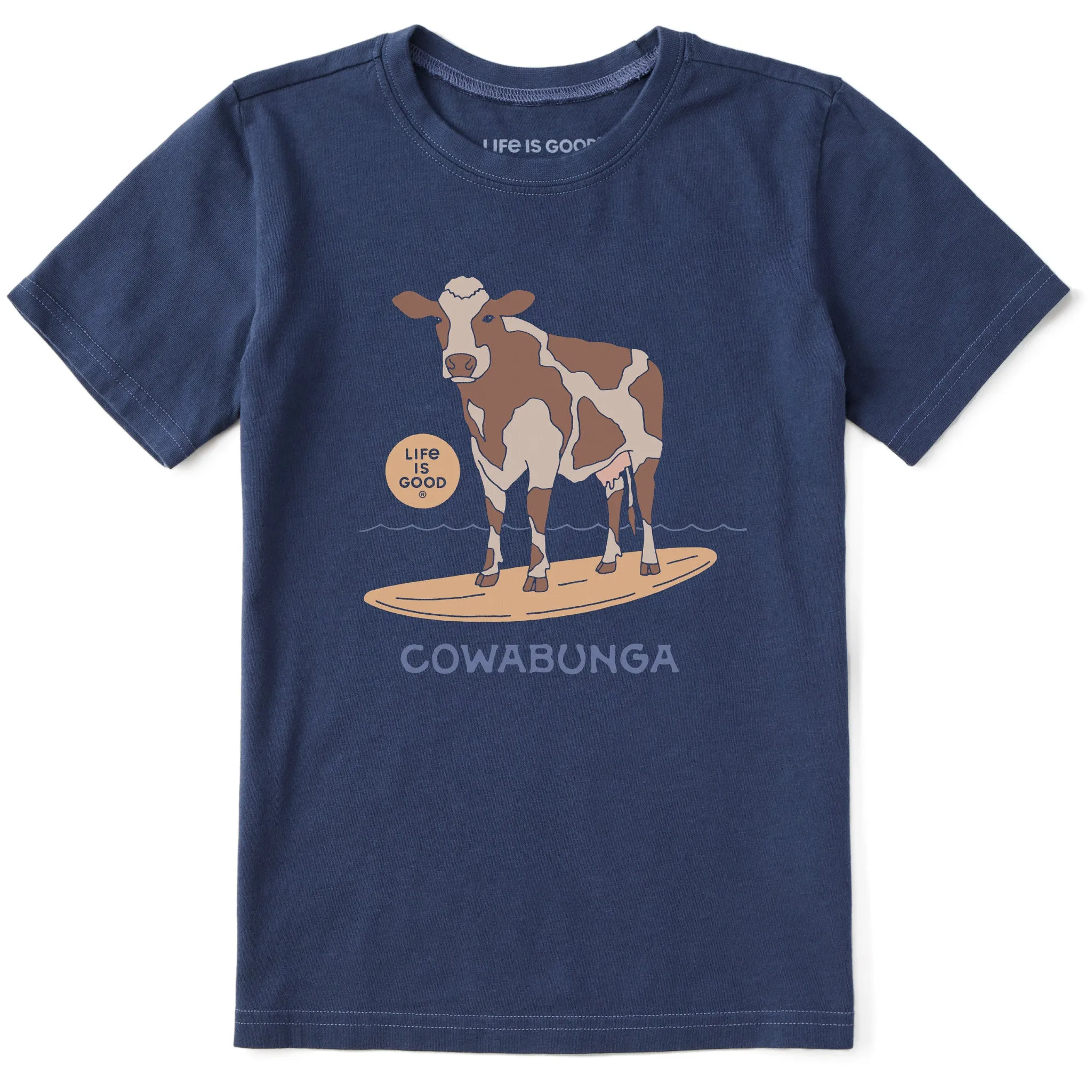 Kids Cowabunga Short Sleeve Crusher Tee Life is Good