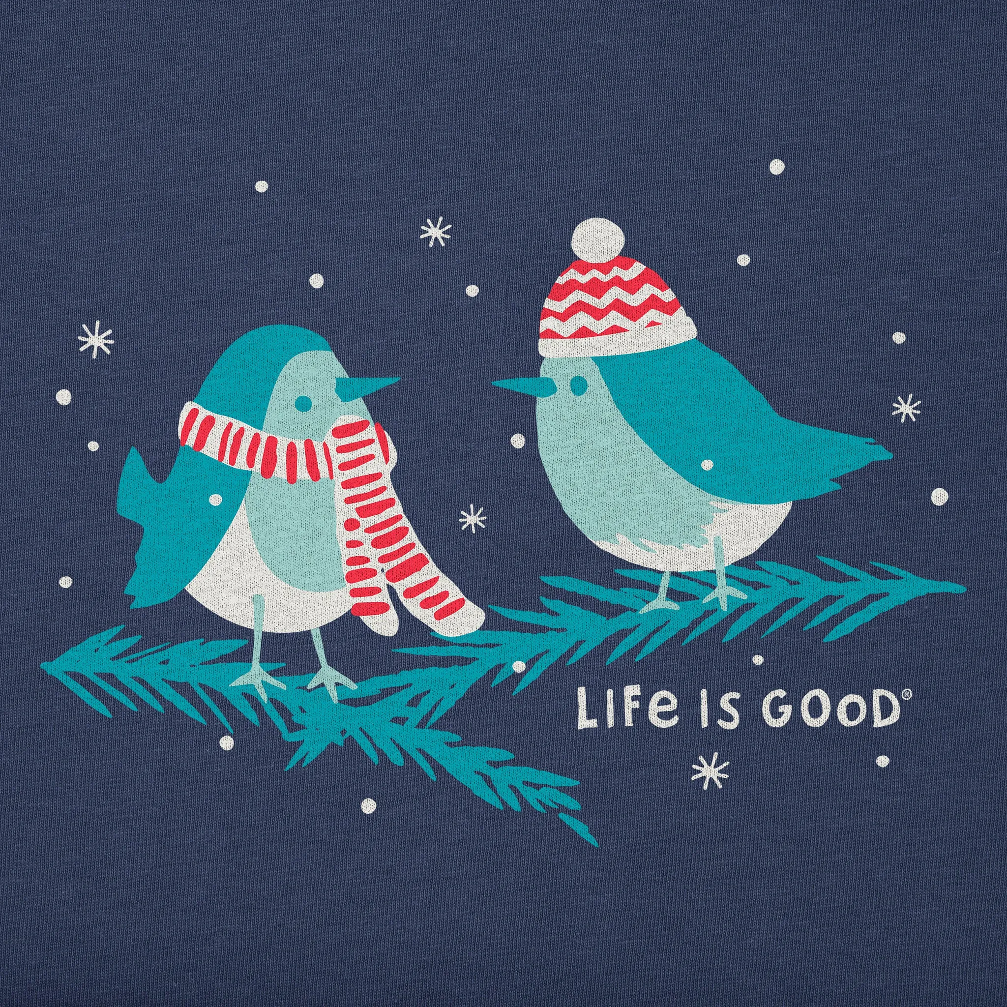 Kids Cozy Birds Long Sleeve Crusher Tee Life is Good