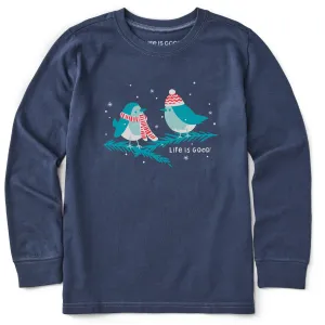 Kids Cozy Birds Long Sleeve Crusher Tee Life is Good