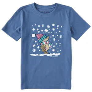 Kids Cozy Hedgehog Short Sleeve Crusher Tee Life is Good