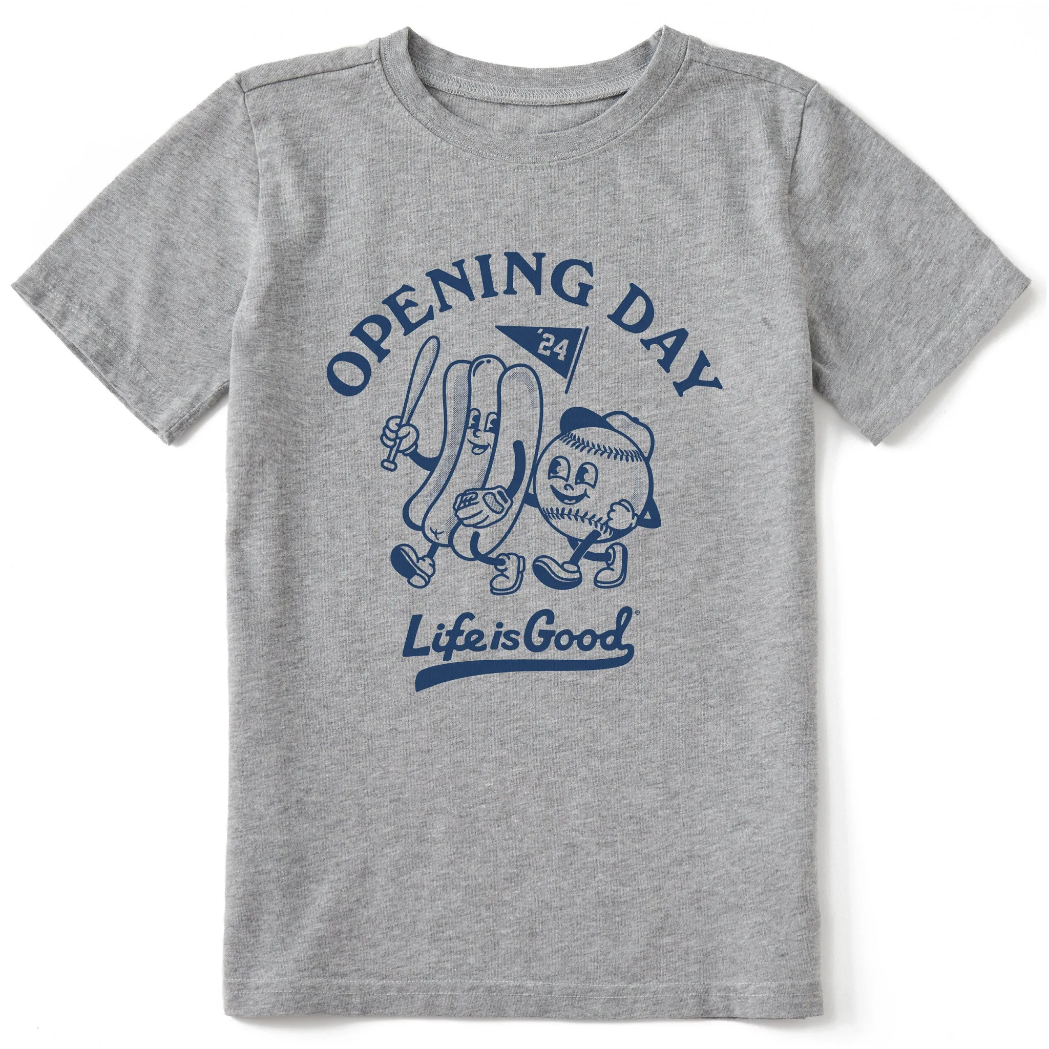Kids Craft Opening Day '24 Baseball Short Sleeve Crusher Tee Life is Good