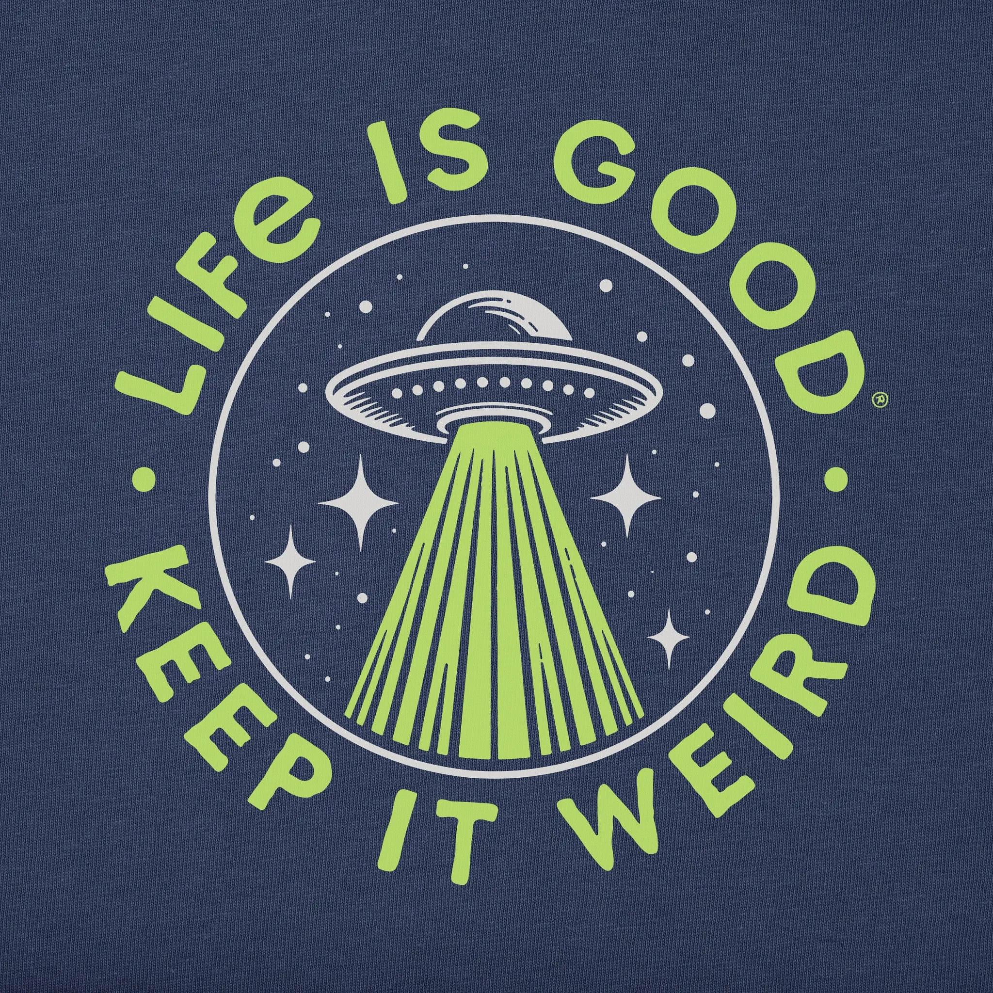 Kids Crafty Flying Saucer Long Sleeve Crusher Tee Life is Good