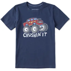 Kids Crushin It Truck Short Sleeve Crusher Tee Life is Good