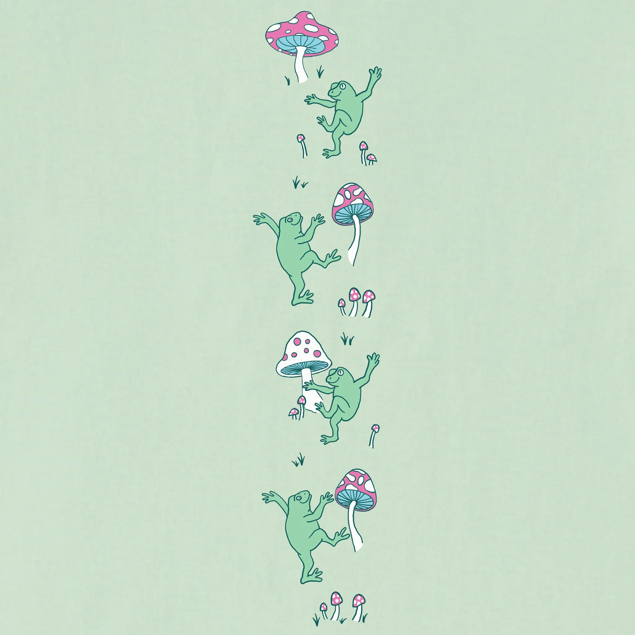 Kids Dancing Frogs and Mushrooms Long Sleeve Crusher Tee Life is Good