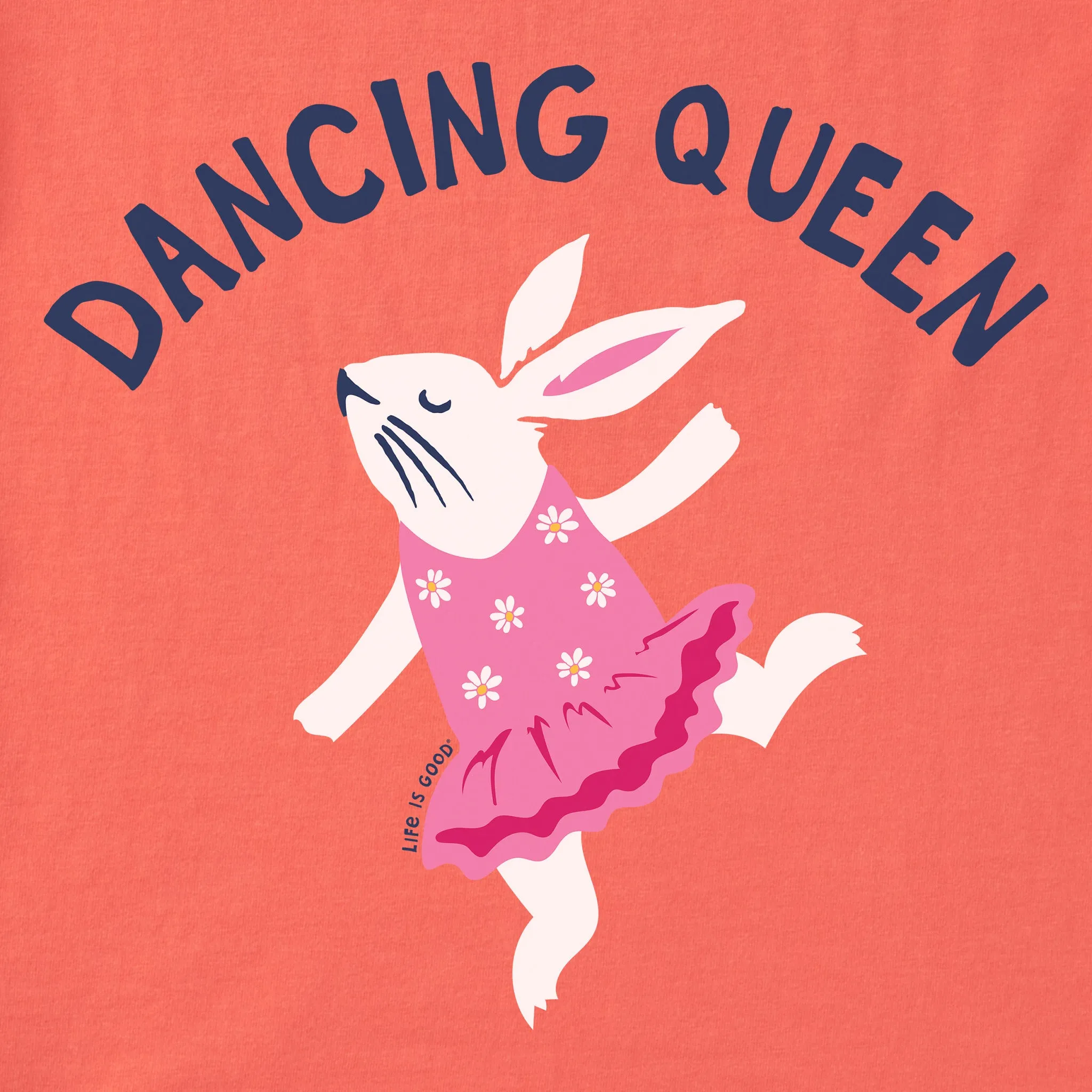 Kids Dancing Queen Bunny Short Sleeve Crusher Tee Life is Good