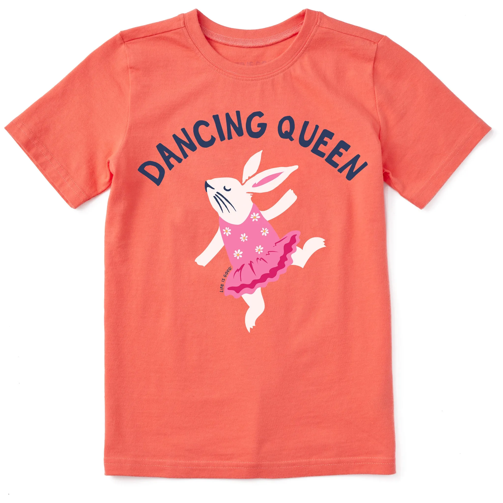 Kids Dancing Queen Bunny Short Sleeve Crusher Tee Life is Good