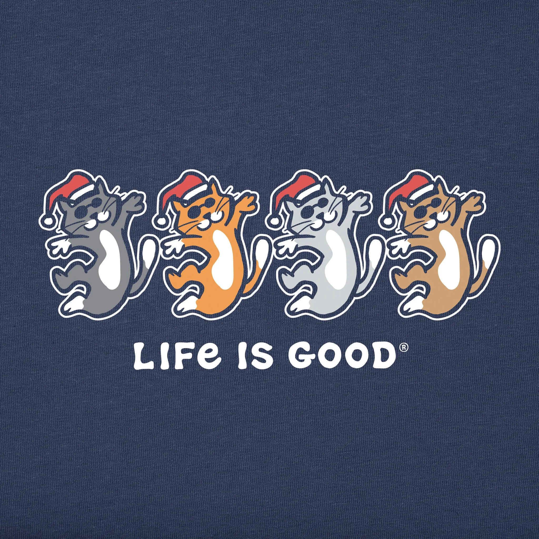Kids Dancing Santa Cats Long Sleeve Crusher Tee Life is Good