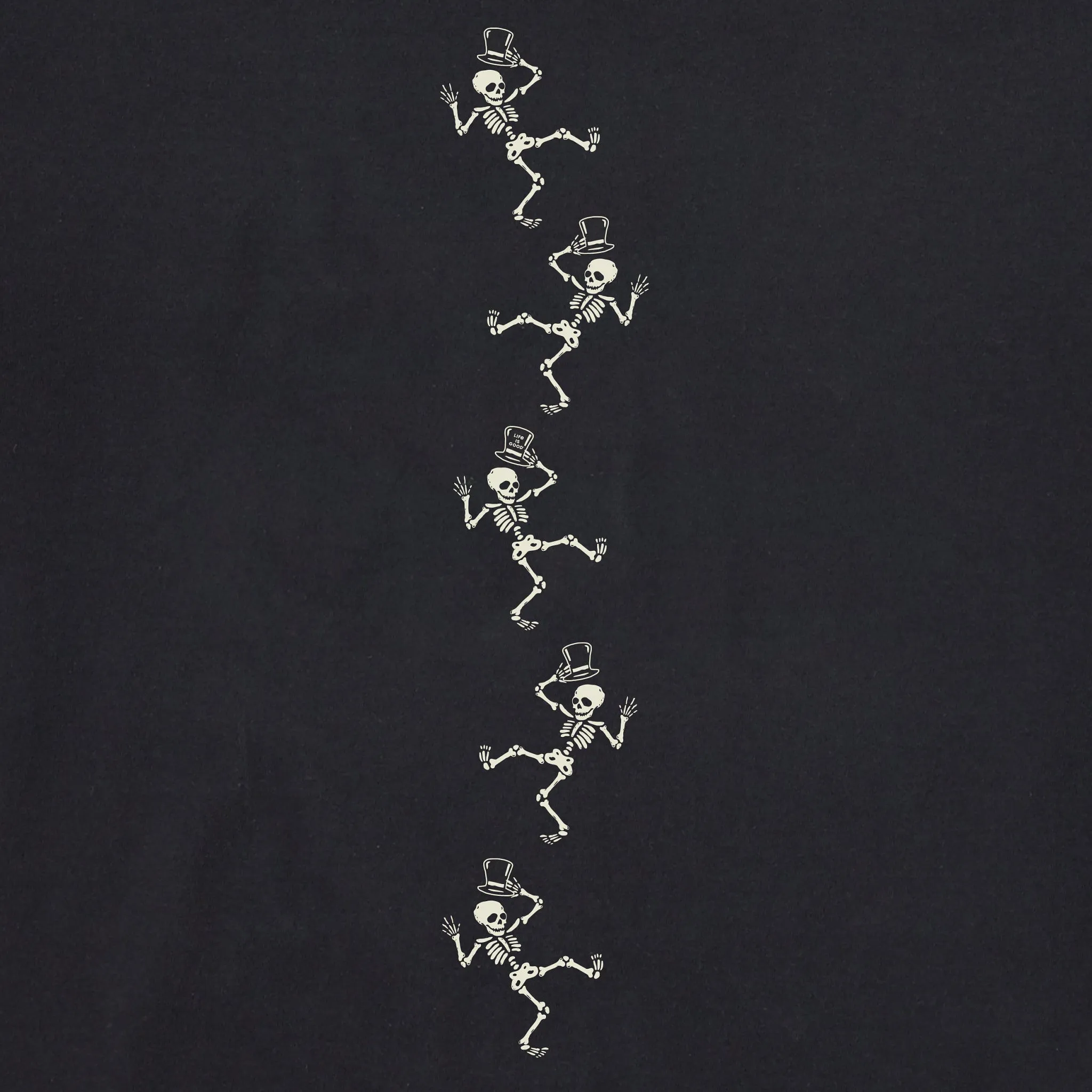Kids Dancing Skeletons Long Sleeve Crusher Tee Life is Good