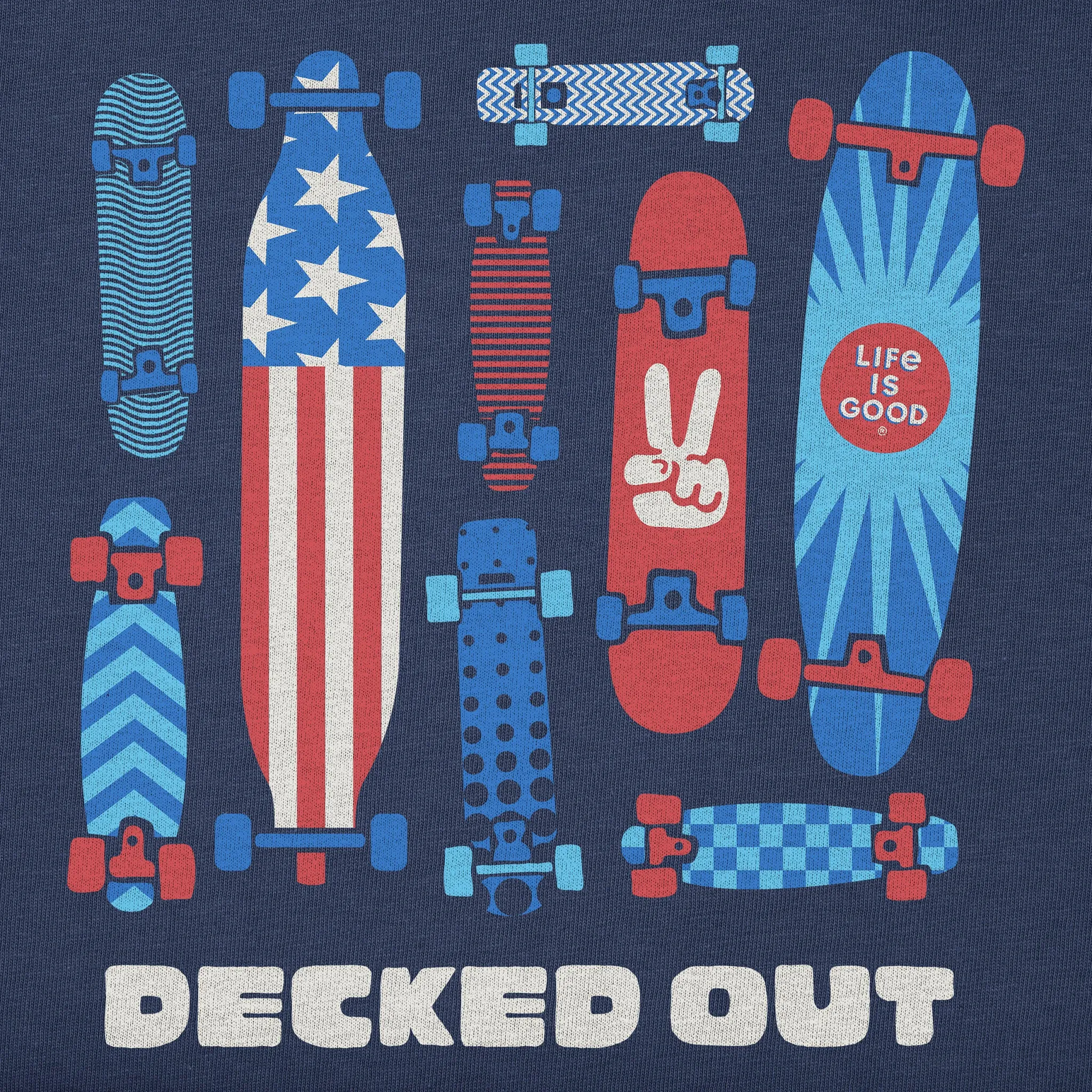Kids Decked Out Skateboards Short Sleeve Crusher Tee Life is Good