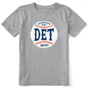 Kids Detroit Baseball Short Sleeve Crusher Tee Life is Good