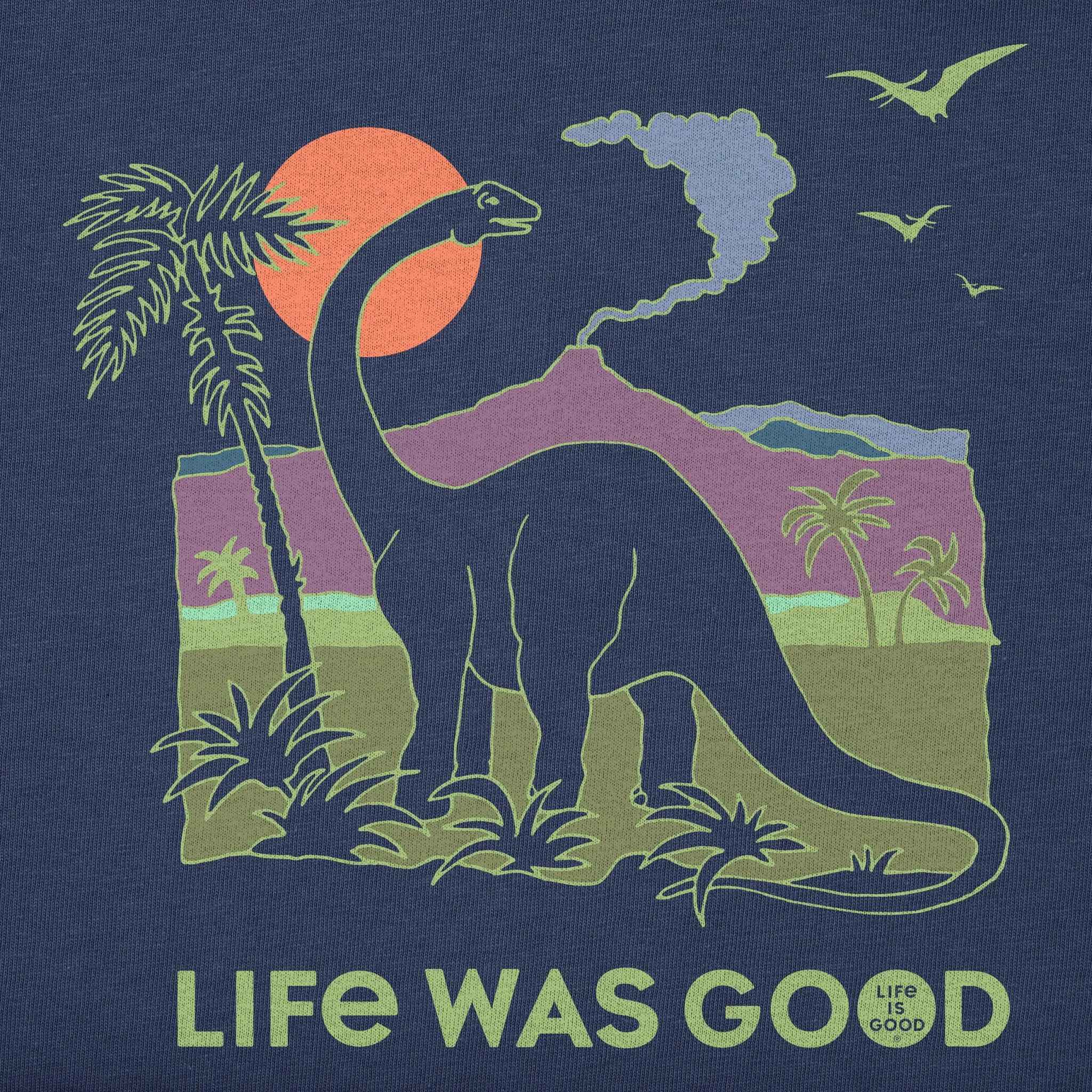 Kids Dinosaur Life was Good Long Sleeve Crusher Tee Life is Good