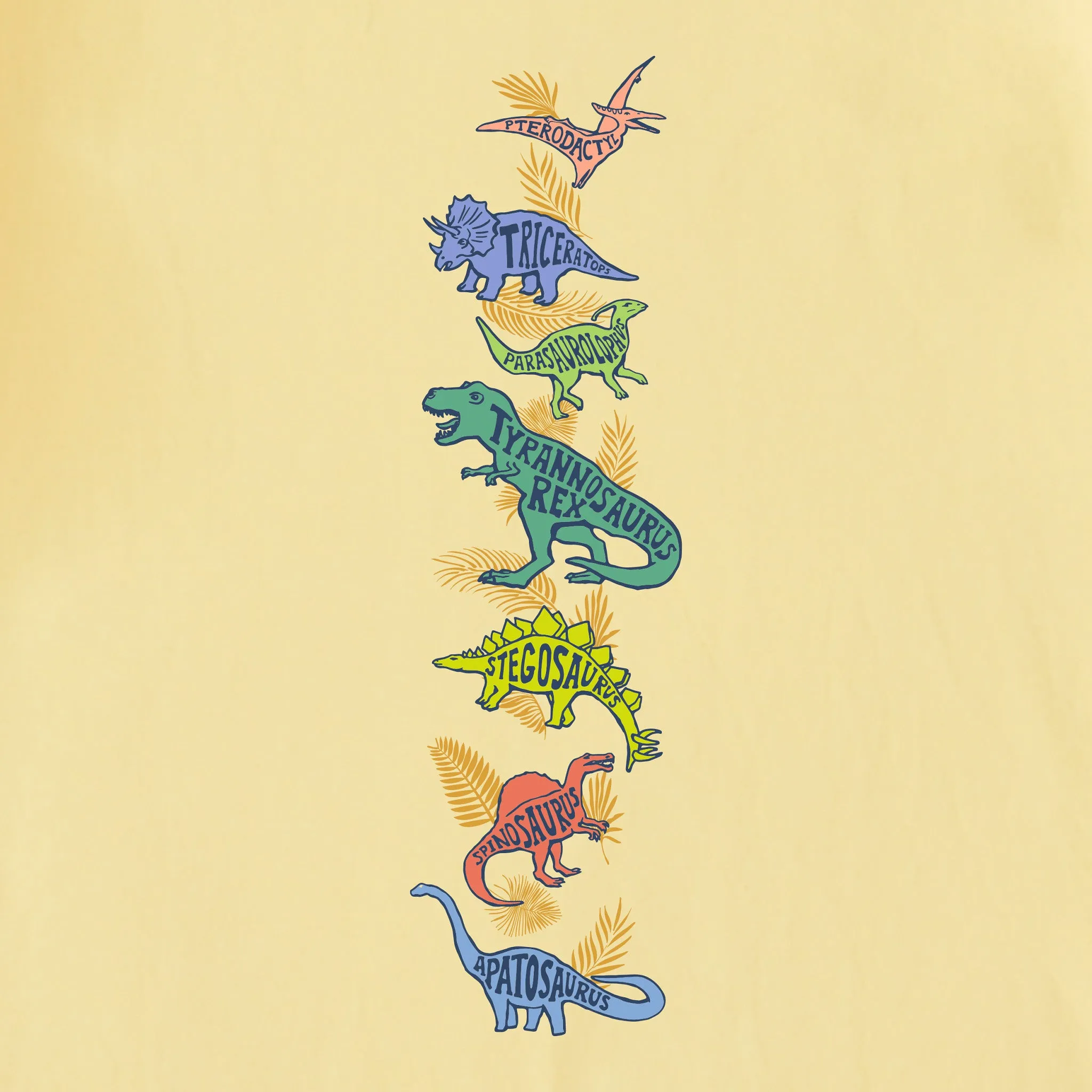 Kids Dinosaurs Long Sleeve Crusher Tee Life is Good