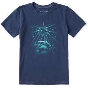 Kids Disco Shark Short Sleeve Crusher Tee Life is Good