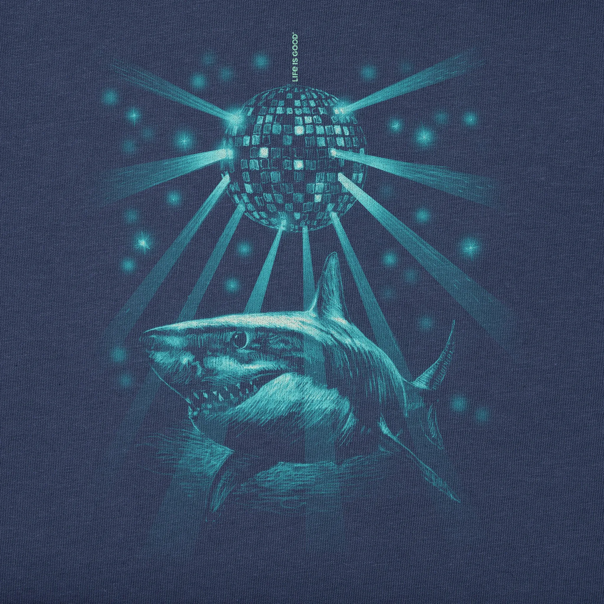 Kids Disco Shark Short Sleeve Crusher Tee Life is Good