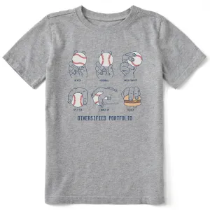 Kids Diversified Pitch Portfolio Short Sleeve Crusher Tee Life is Good
