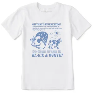 Kids Do Cows Dream in Black and White? Short Sleeve Crusher Tee Life is Good