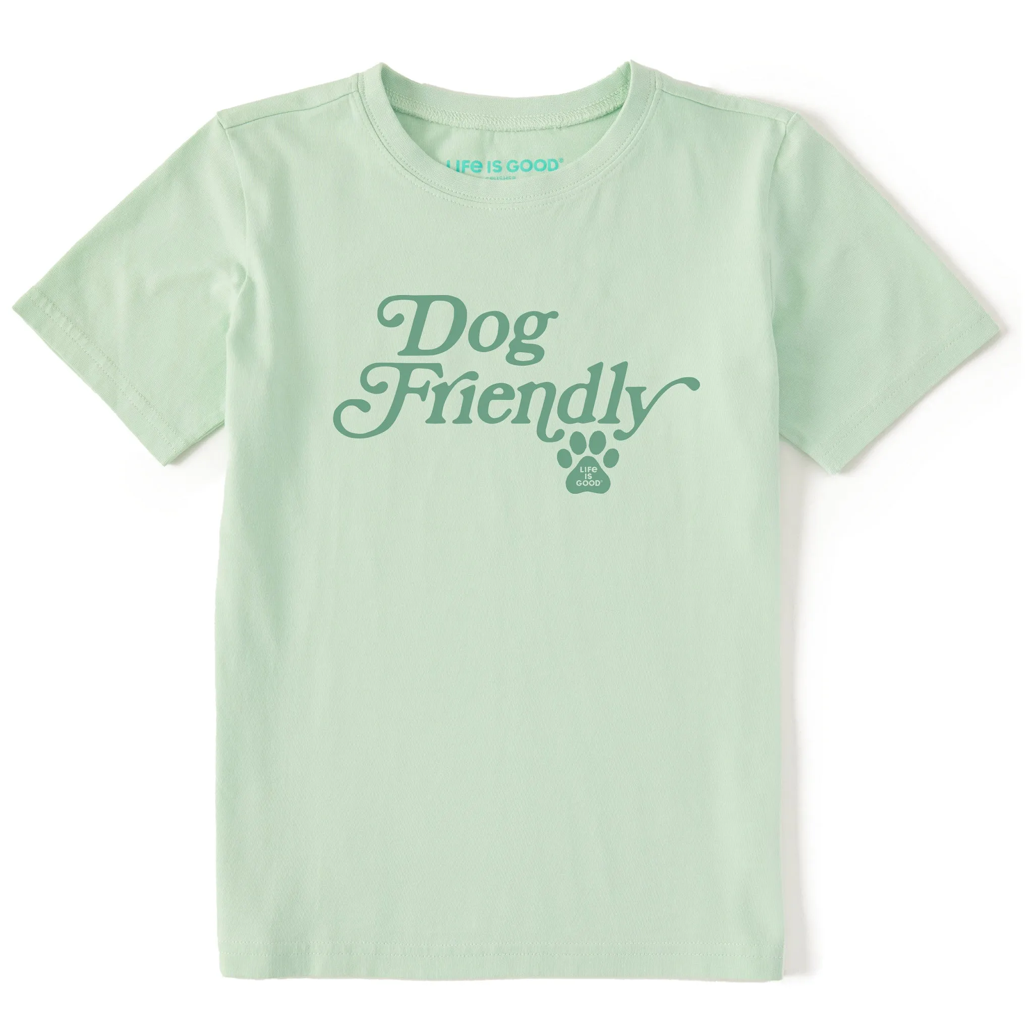Kids Dog Friendly Short Sleeve Crusher Tee Life is Good