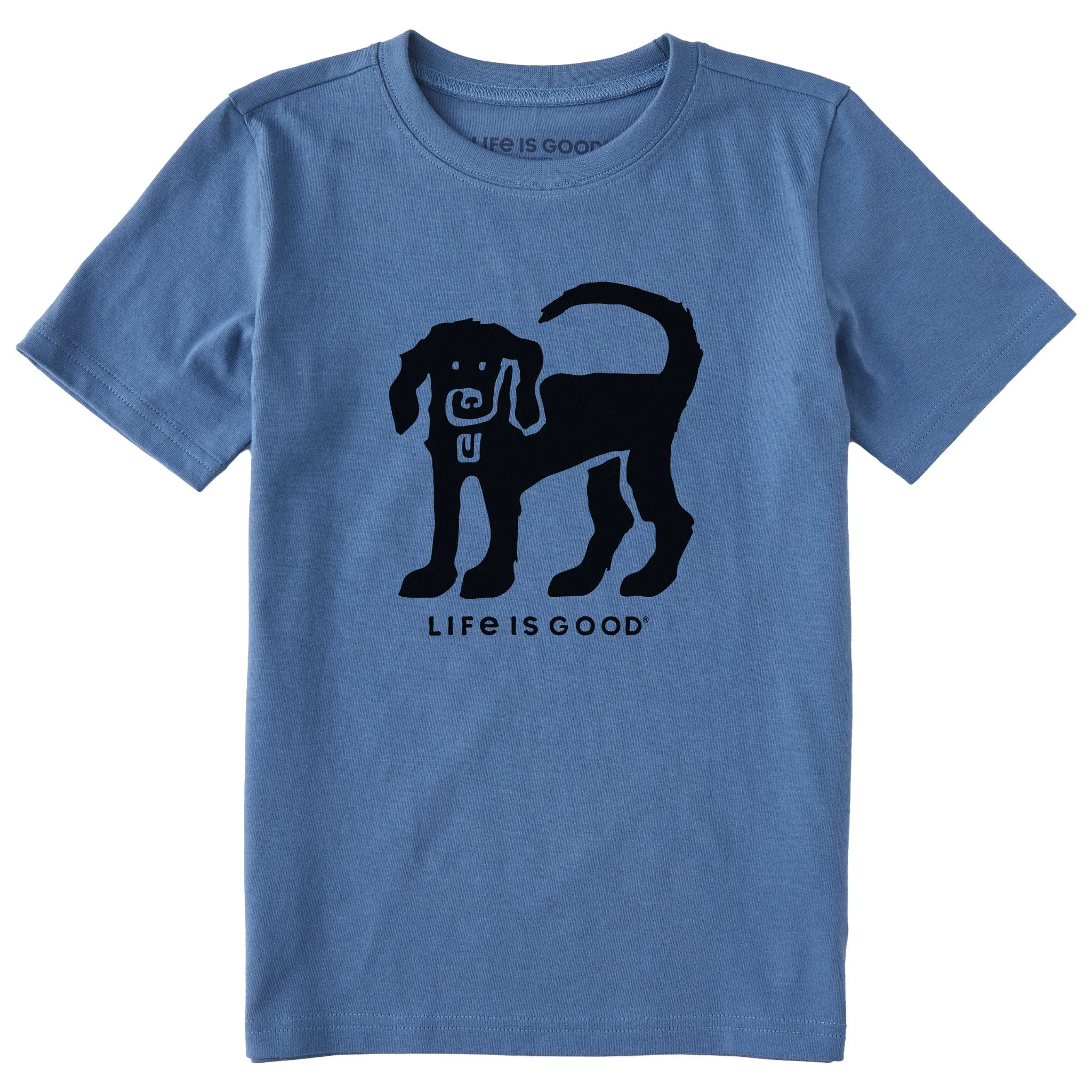 Kids Dog Stamp Short Sleeve Crusher Tee Life is Good