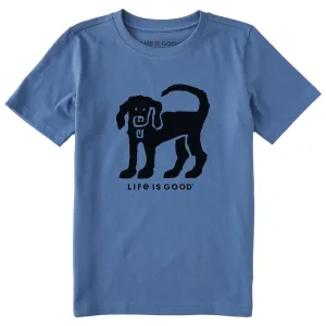 Kids Dog Stamp Short Sleeve Crusher Tee Life is Good