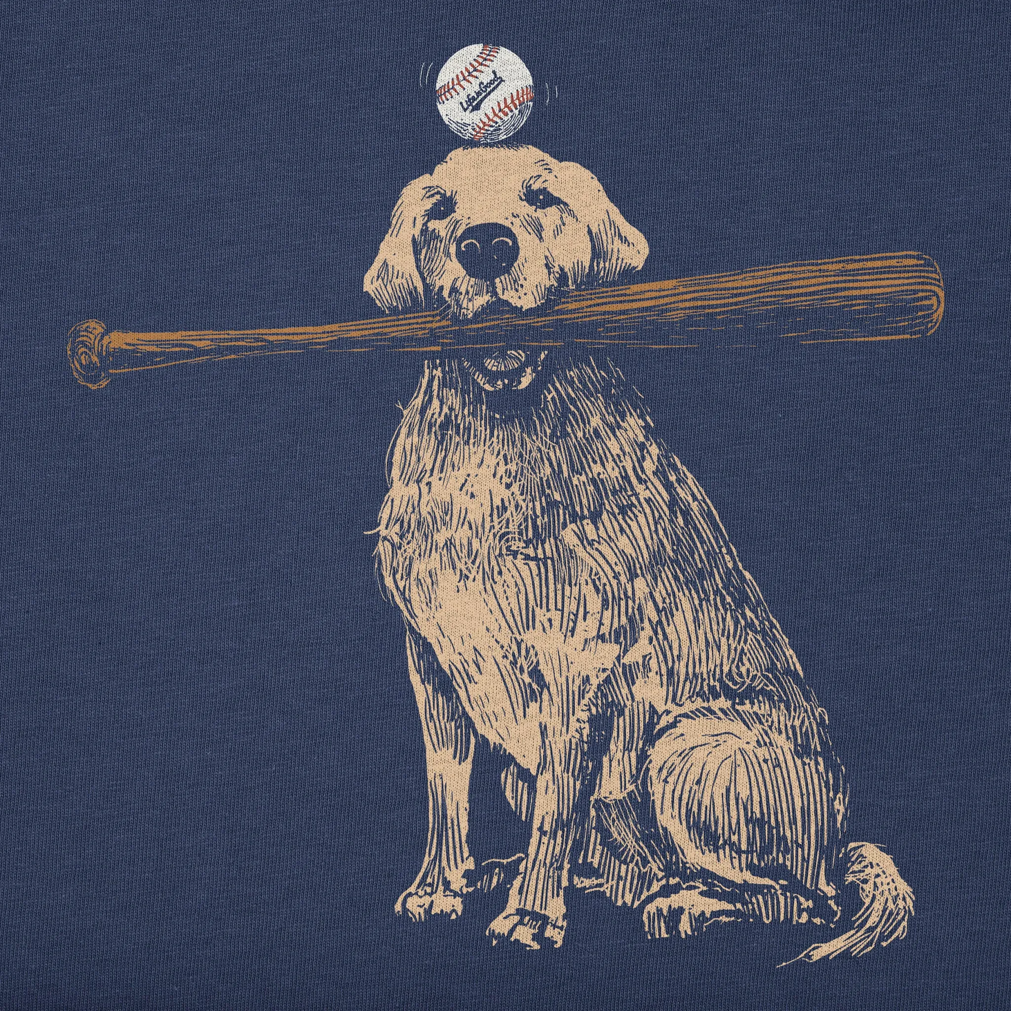 Kids Dog with Bat and Ball Short Sleeve Crusher Tee Life is Good