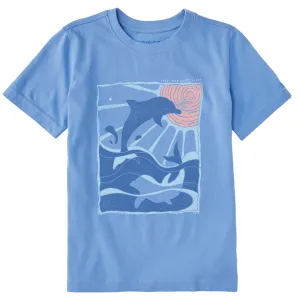 Kids Dolphin Frolic Short Sleeve Crusher Tee Life is Good