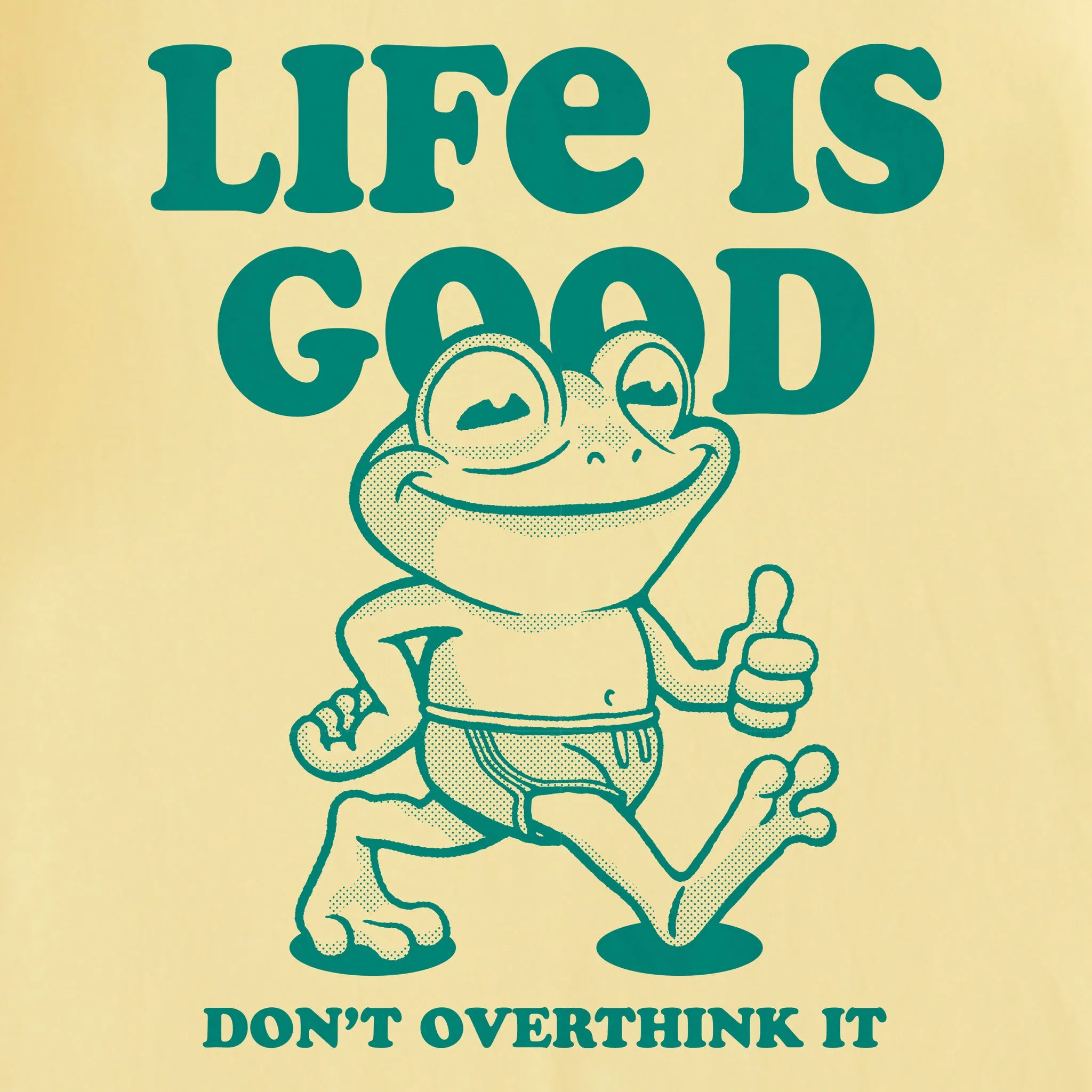 Kids Don't Overthink Frog Short Sleeve Crusher Tee Life is Good