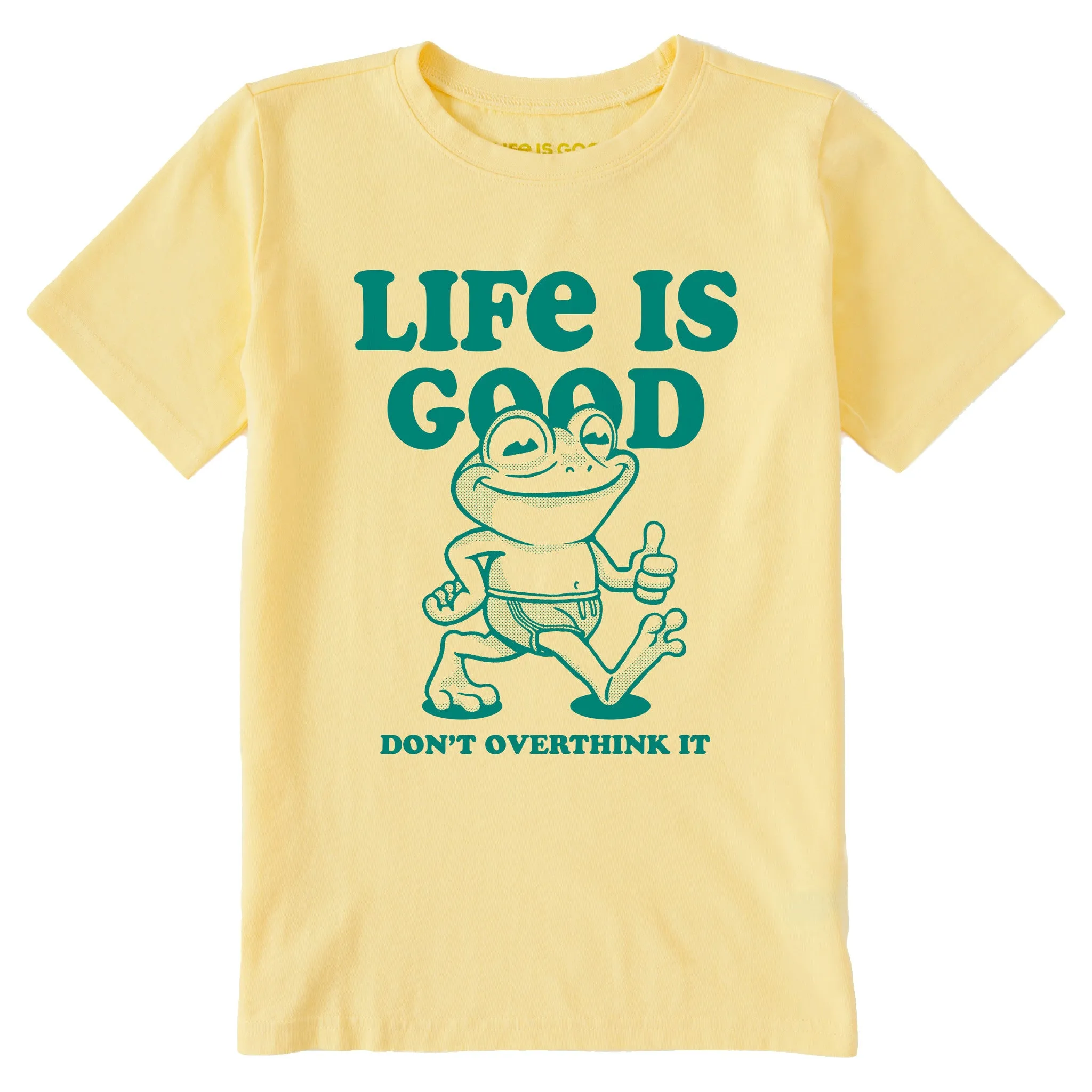 Kids Don't Overthink Frog Short Sleeve Crusher Tee Life is Good