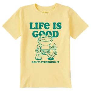 Kids Don't Overthink Frog Short Sleeve Crusher Tee Life is Good