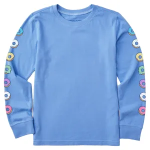 Kids Donuts Long Sleeve Crusher Tee Life is Good