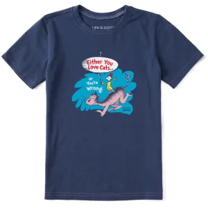 Kids Dr. Seuss Cat Love Short Sleeve Crusher Tee Life is Good