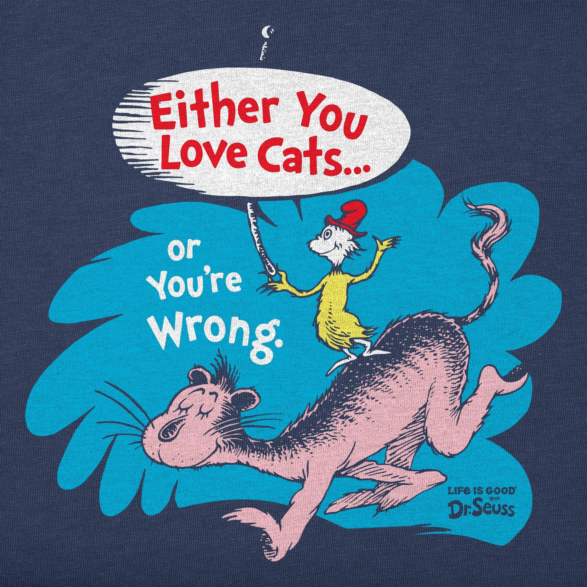 Kids Dr. Seuss Cat Love Short Sleeve Crusher Tee Life is Good