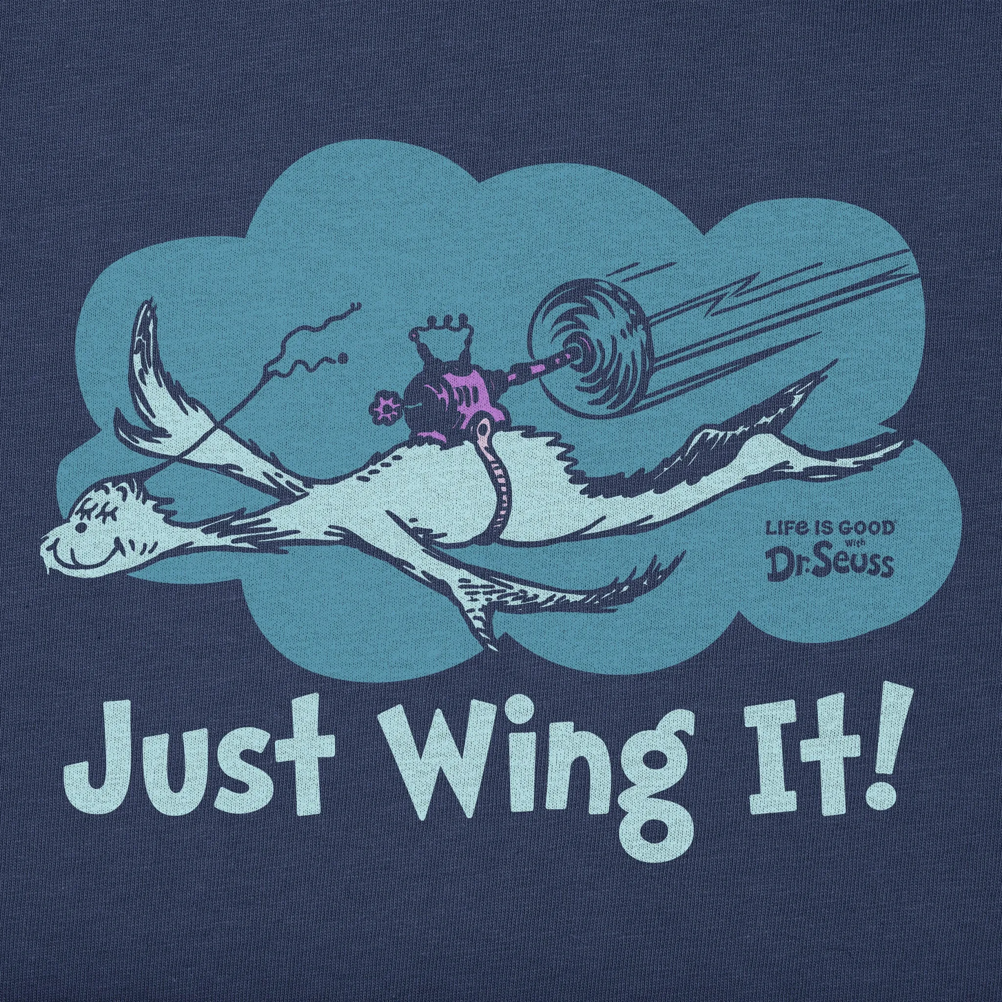 Kids Dr. Seuss Just Wing It Short Sleeve Crusher Tee Life is Good