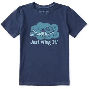 Kids Dr. Seuss Just Wing It Short Sleeve Crusher Tee Life is Good