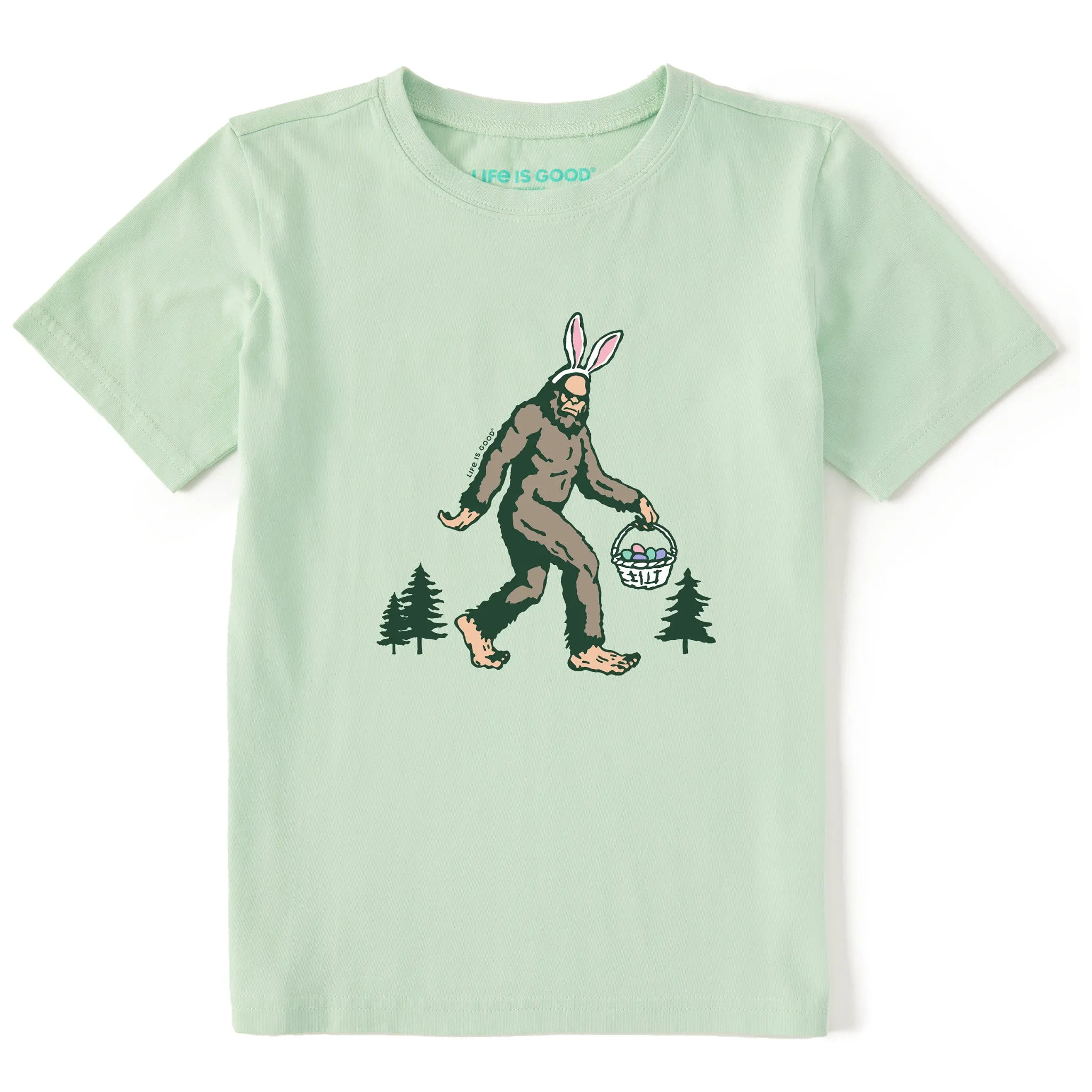 Kids Easter Bigfoot Short Sleeve Crusher Tee Life is Good