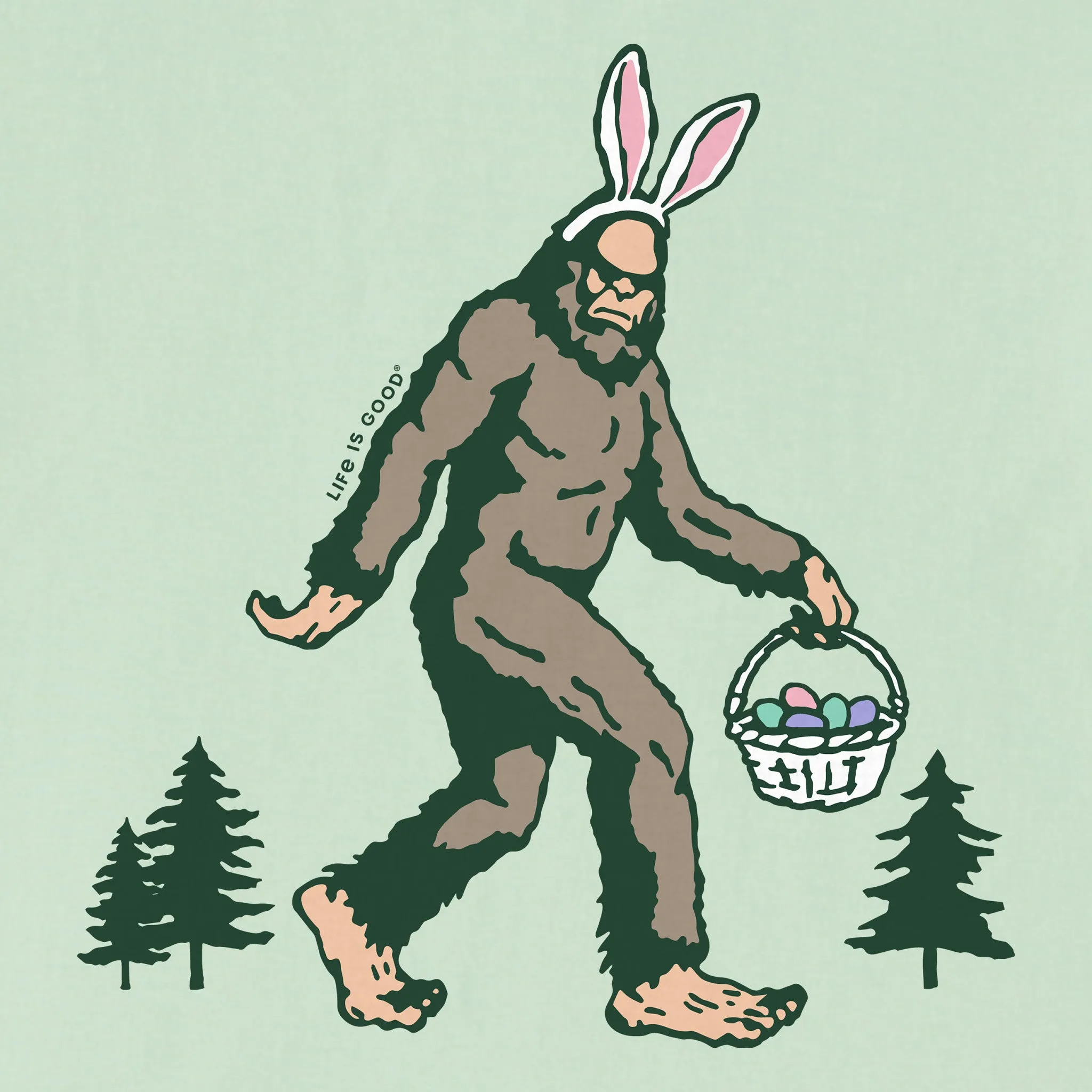 Kids Easter Bigfoot Short Sleeve Crusher Tee Life is Good